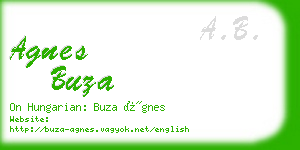 agnes buza business card